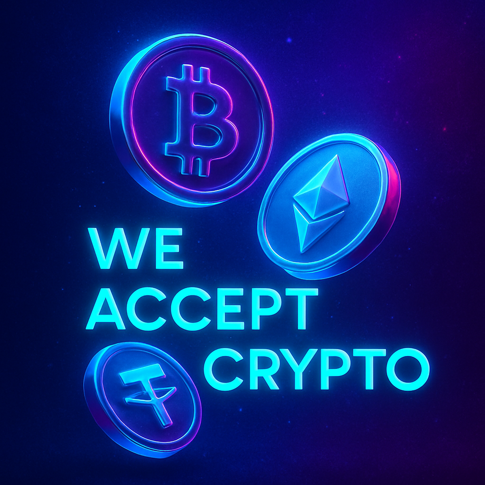 VLINKPAY chấp nhận thanh toán Cryptocurrency - Bitcoin, Ethereum, USDT